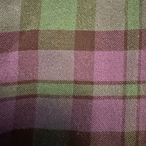 Zara Women’s Long Sleeve Plaid Style Dress In Purple Green And Black Size Medium - Picture 7 of 7